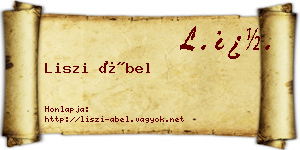 Liszi Ábel névjegykártya